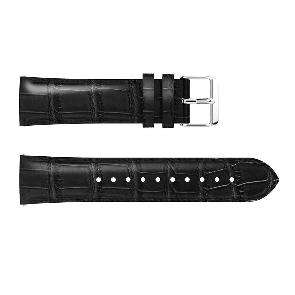 Croco Bracelet en cuir Withings Steel HR 40mm, noir