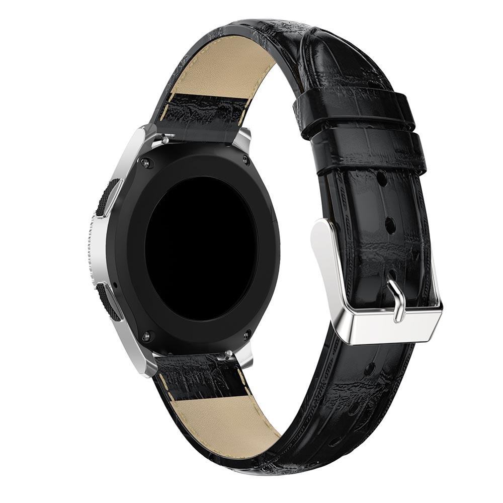 Croco Bracelet en cuir Garmin Forerunner 255, noir