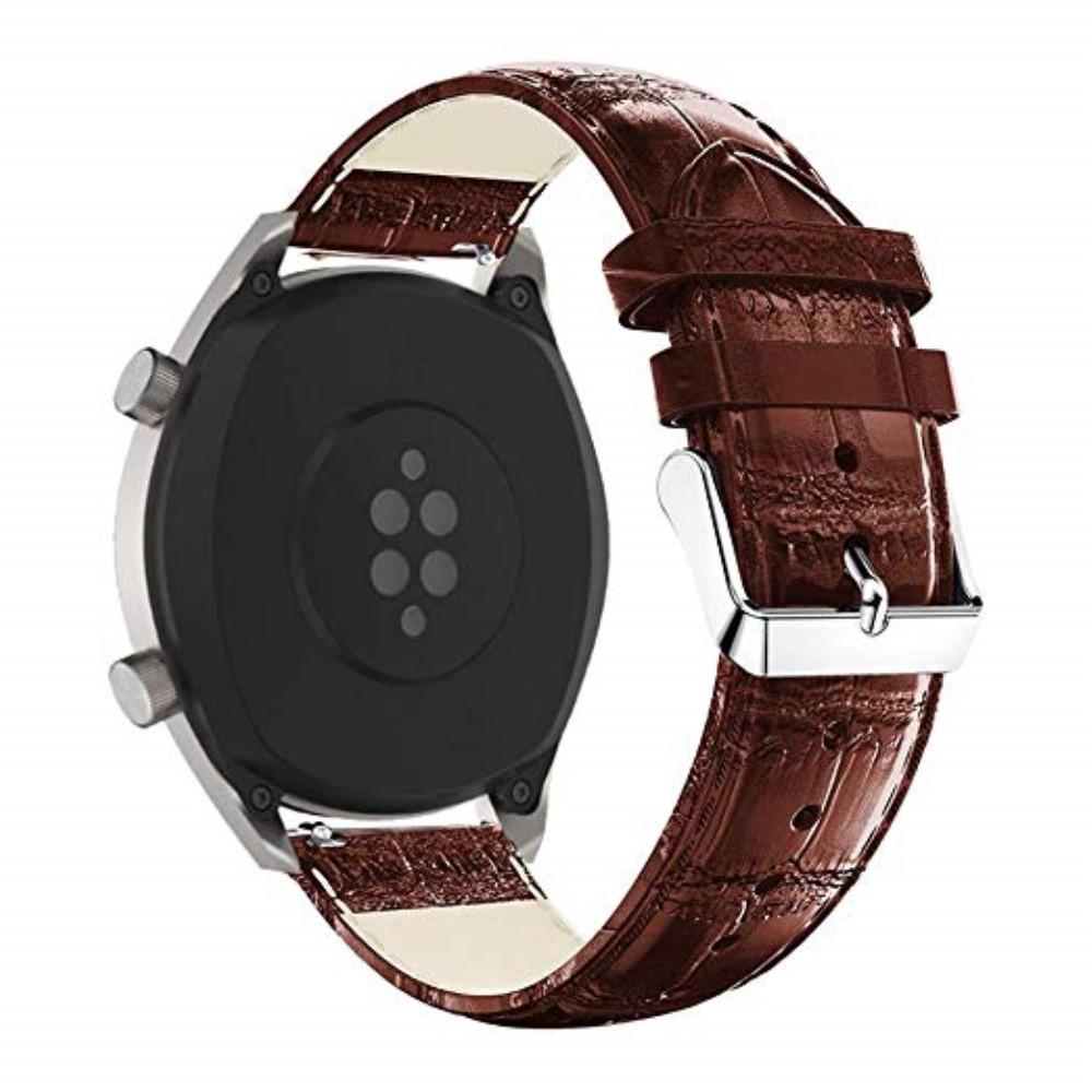 Croco Bracelet en cuir Huawei Watch GT/GT 2 46mm/GT 2e Marron