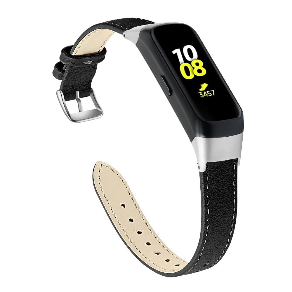 Bracelet en cuir Samsung Galaxy Fit, Noir