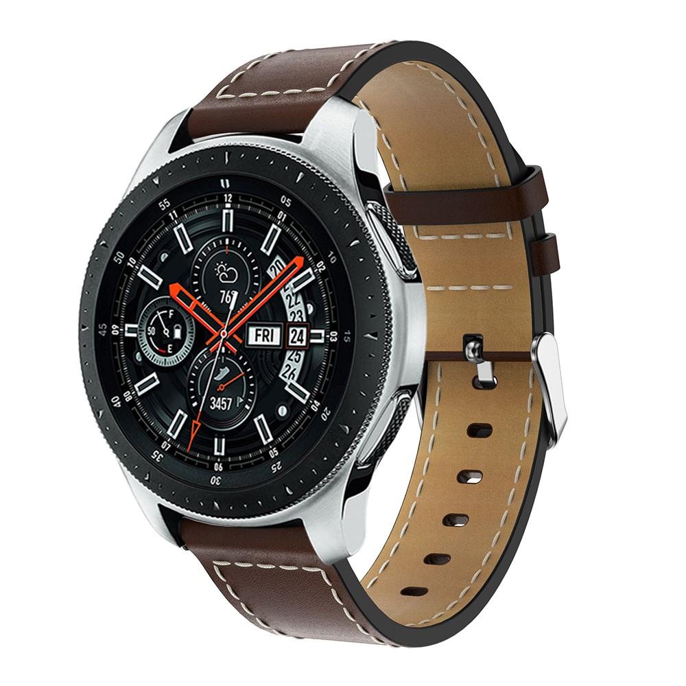 Bracelet en cuir Samsung Galaxy Watch 46mm, Marron