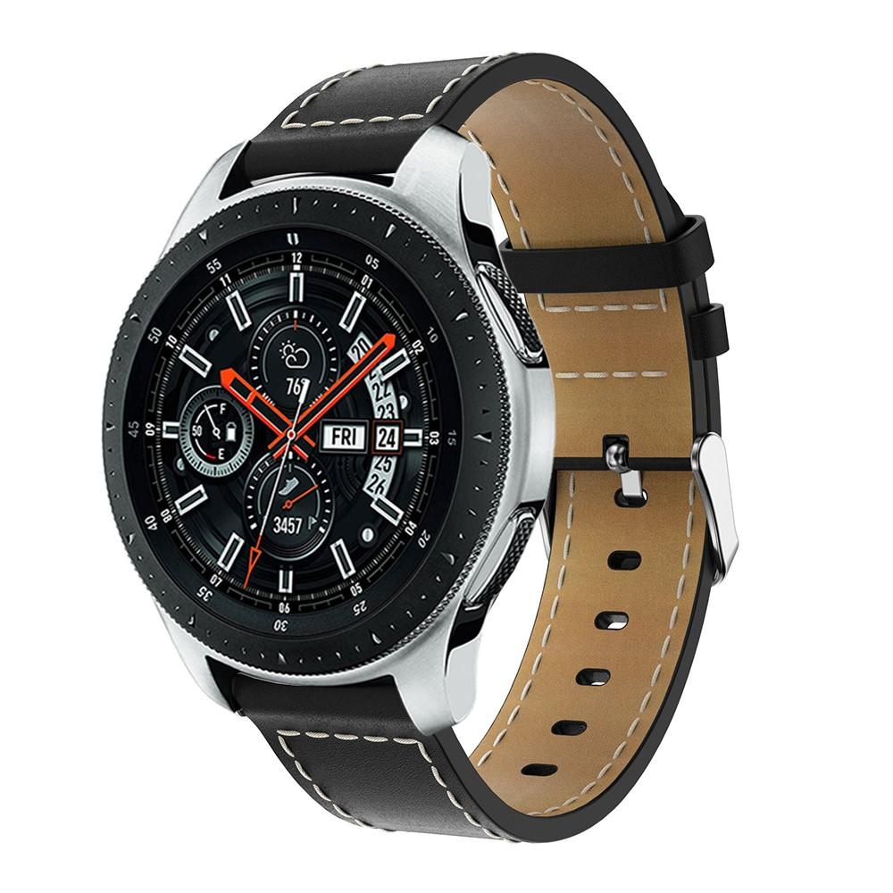 Bracelet en cuir Samsung Galaxy Watch 46mm, Noir
