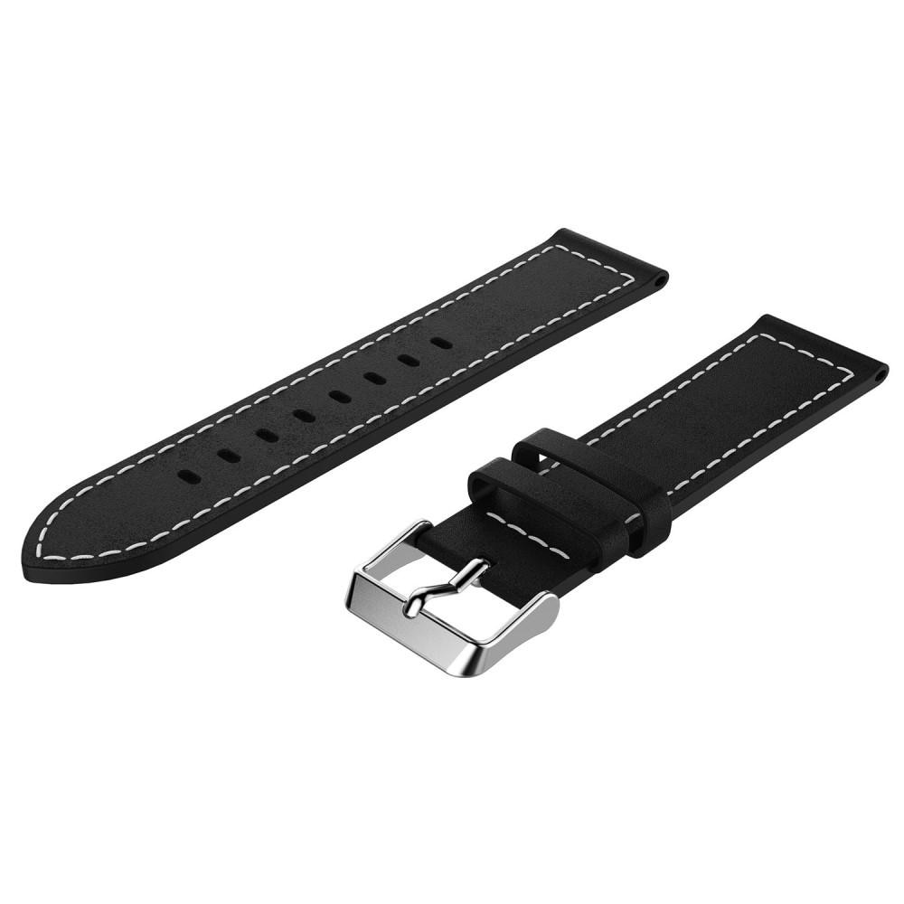 Bracelet en cuir Garmin Vivoactive 4, noir