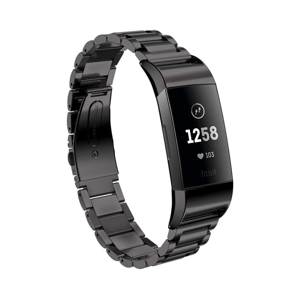 Bracelet en métal Fitbit Charge 3/Charge 4, Noir