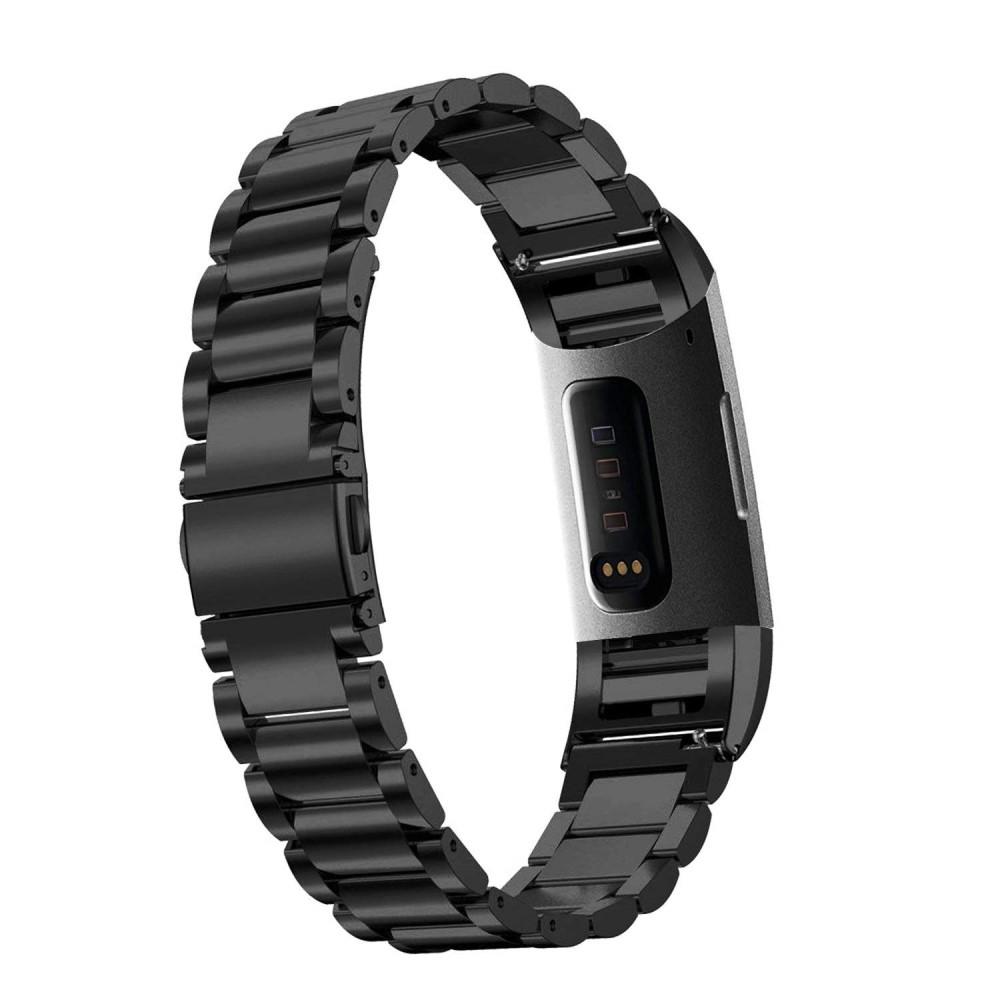 Bracelet en métal Fitbit Charge 3/Charge 4, Noir