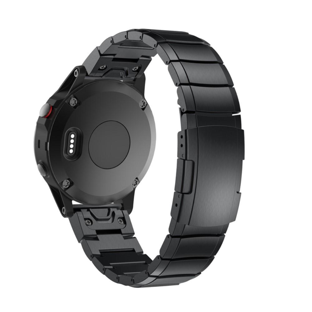 Bracelet mailllon Garmin Fenix 5X/5X Plus, noir