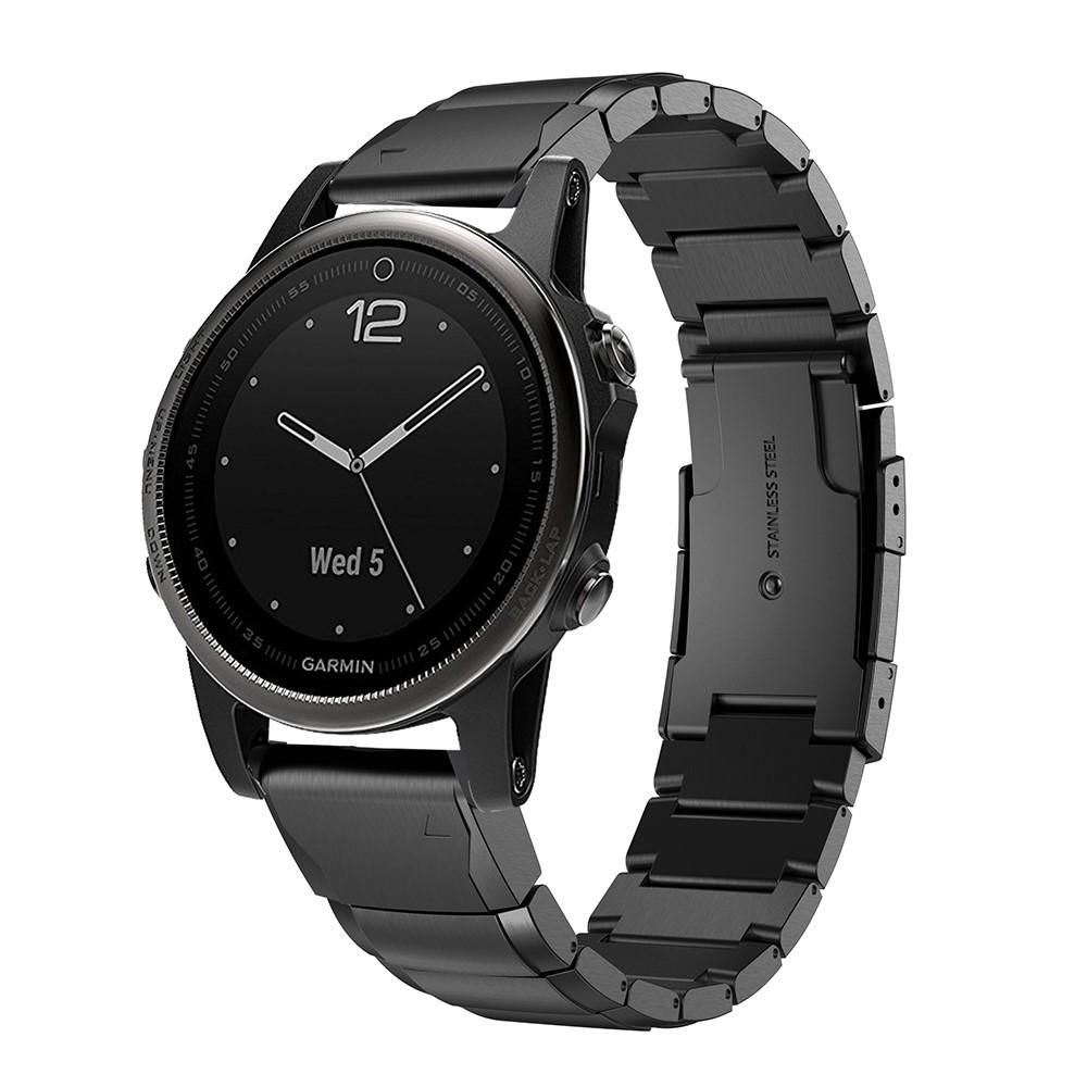 Bracelet mailllon Garmin Fenix 6S Pro, noir