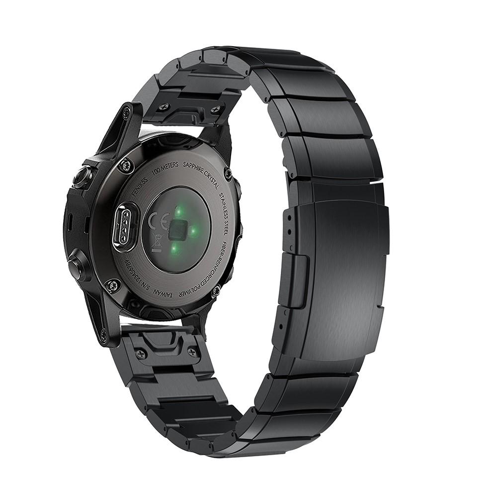 Bracelet mailllon Garmin Fenix 6S Pro, noir