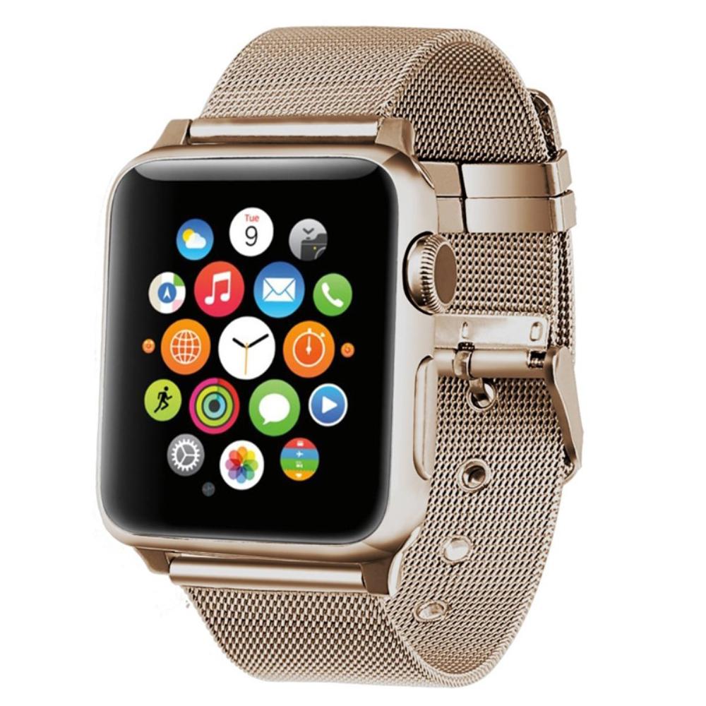 Bracelet Mesh Apple Watch 45mm Series 7, Champagne Gold