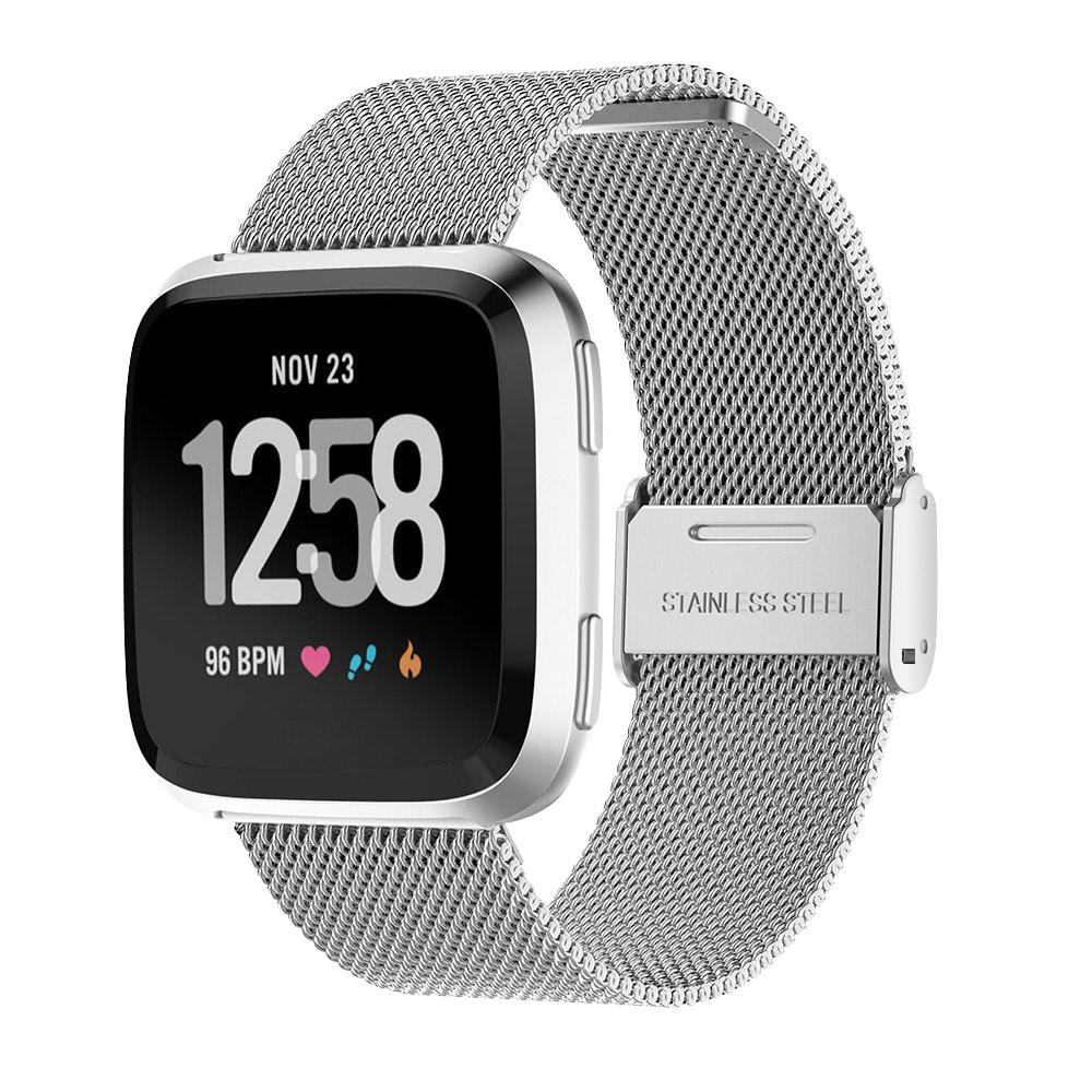 Bracelet Mesh Fitbit Versa/Versa 2 Argent