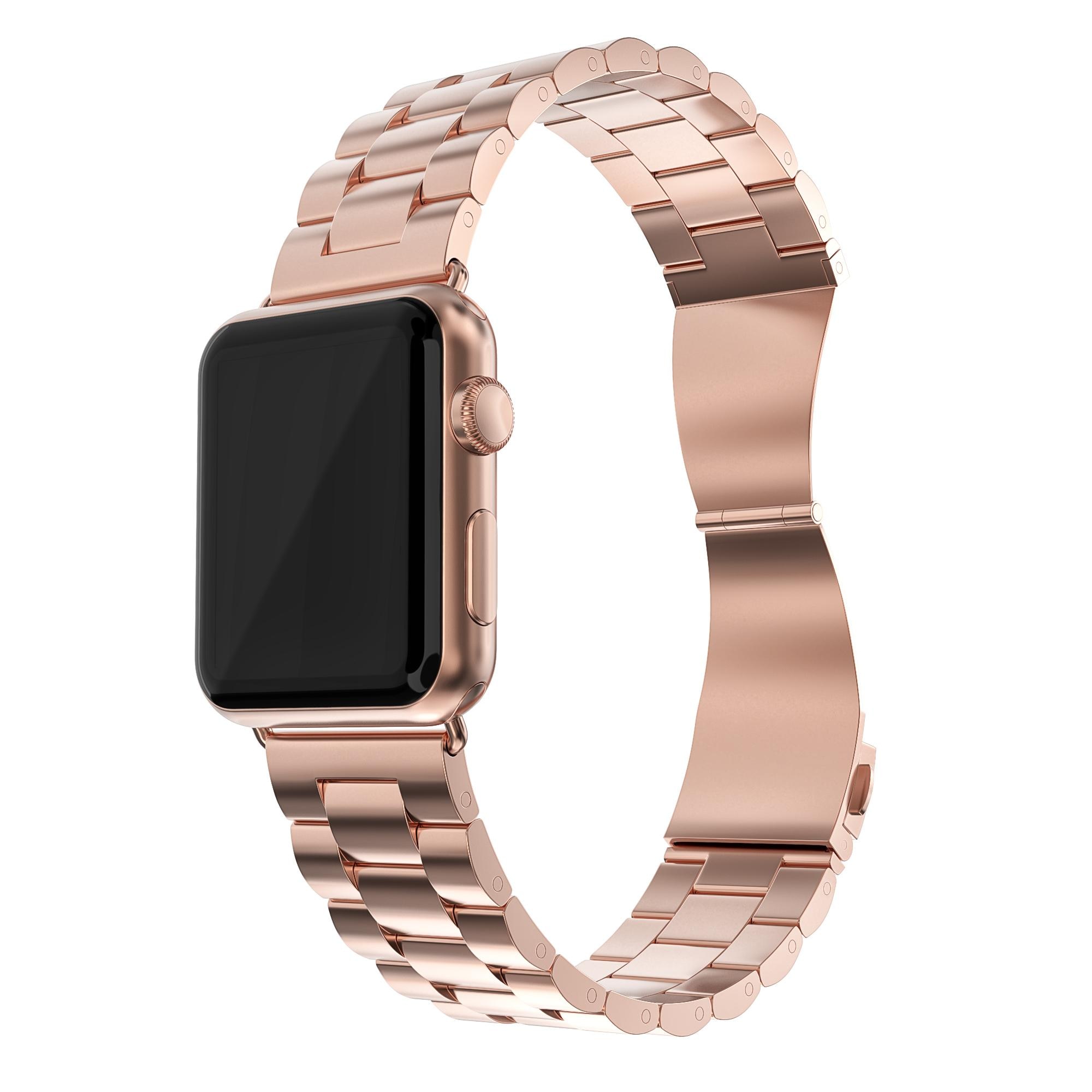 Bracelet en métal Apple Watch 45mm Series 9, or rose