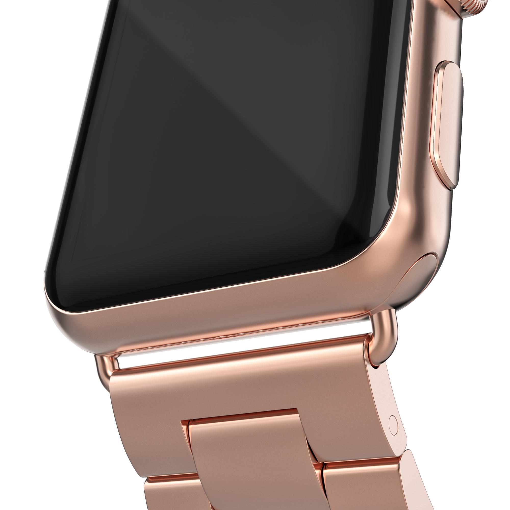 Bracelet en métal Apple Watch 45mm Series 9, or rose