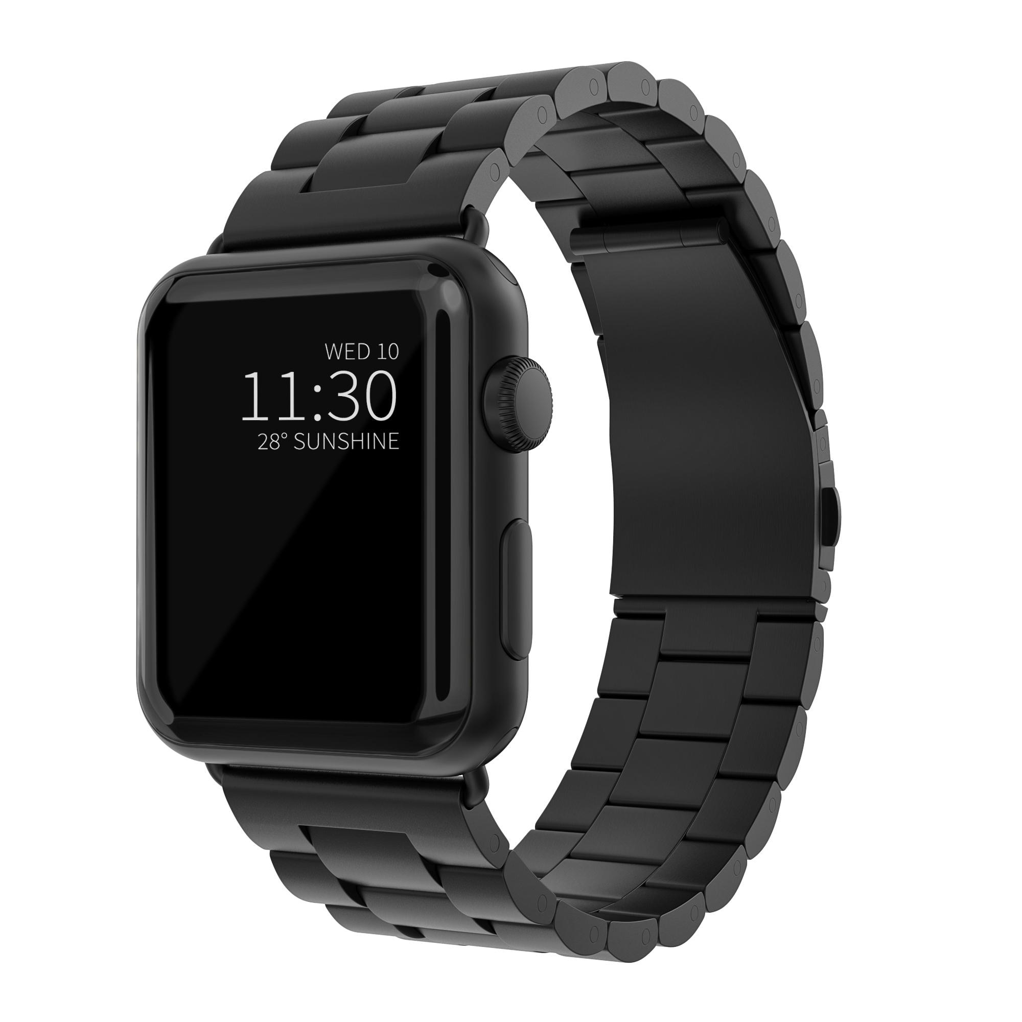 Bracelet en métal Apple Watch SE 40mm, noir