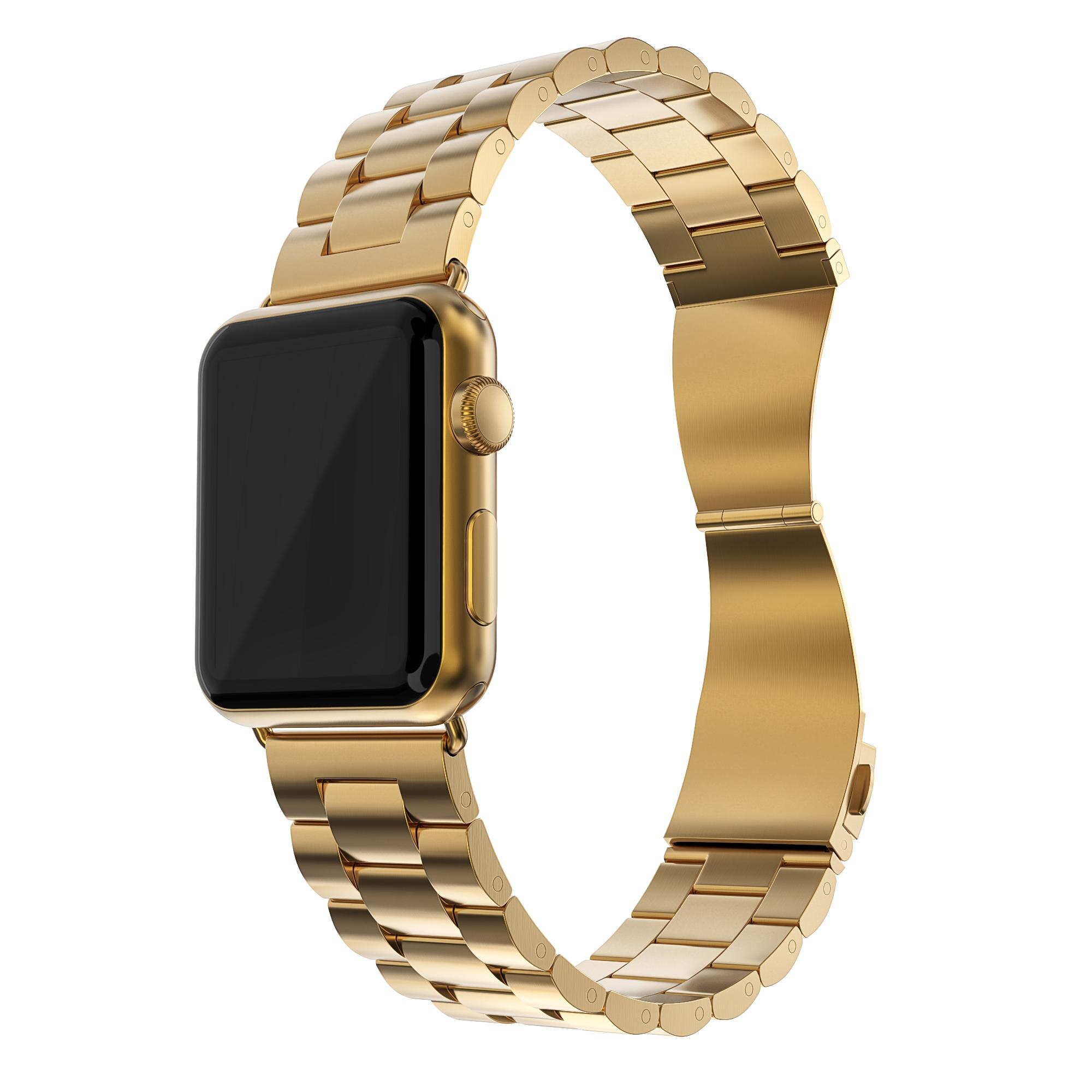 Bracelet en métal Apple Watch 45mm Series 8 Or