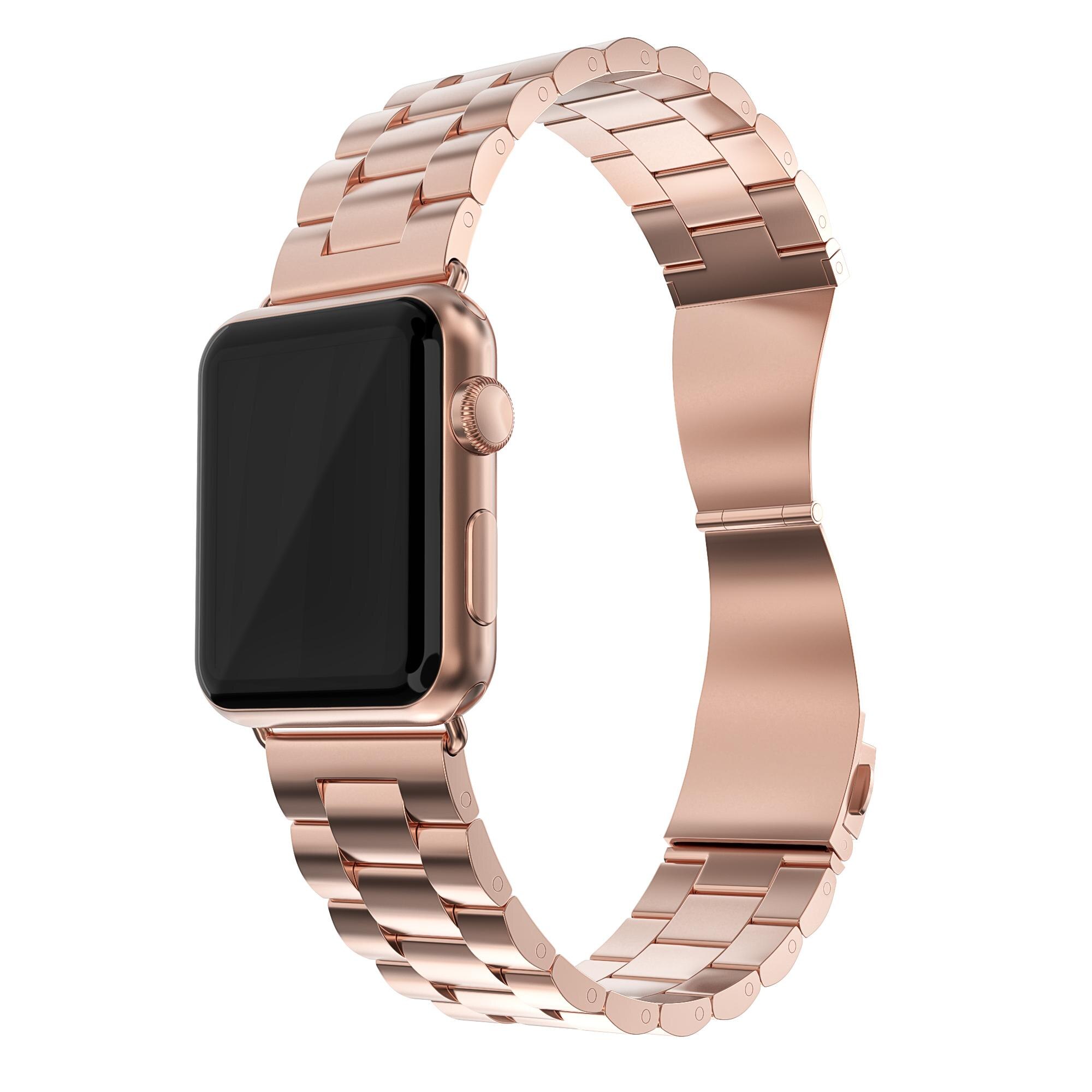 Bracelet en métal Apple Watch 45mm Series 8 Or rose