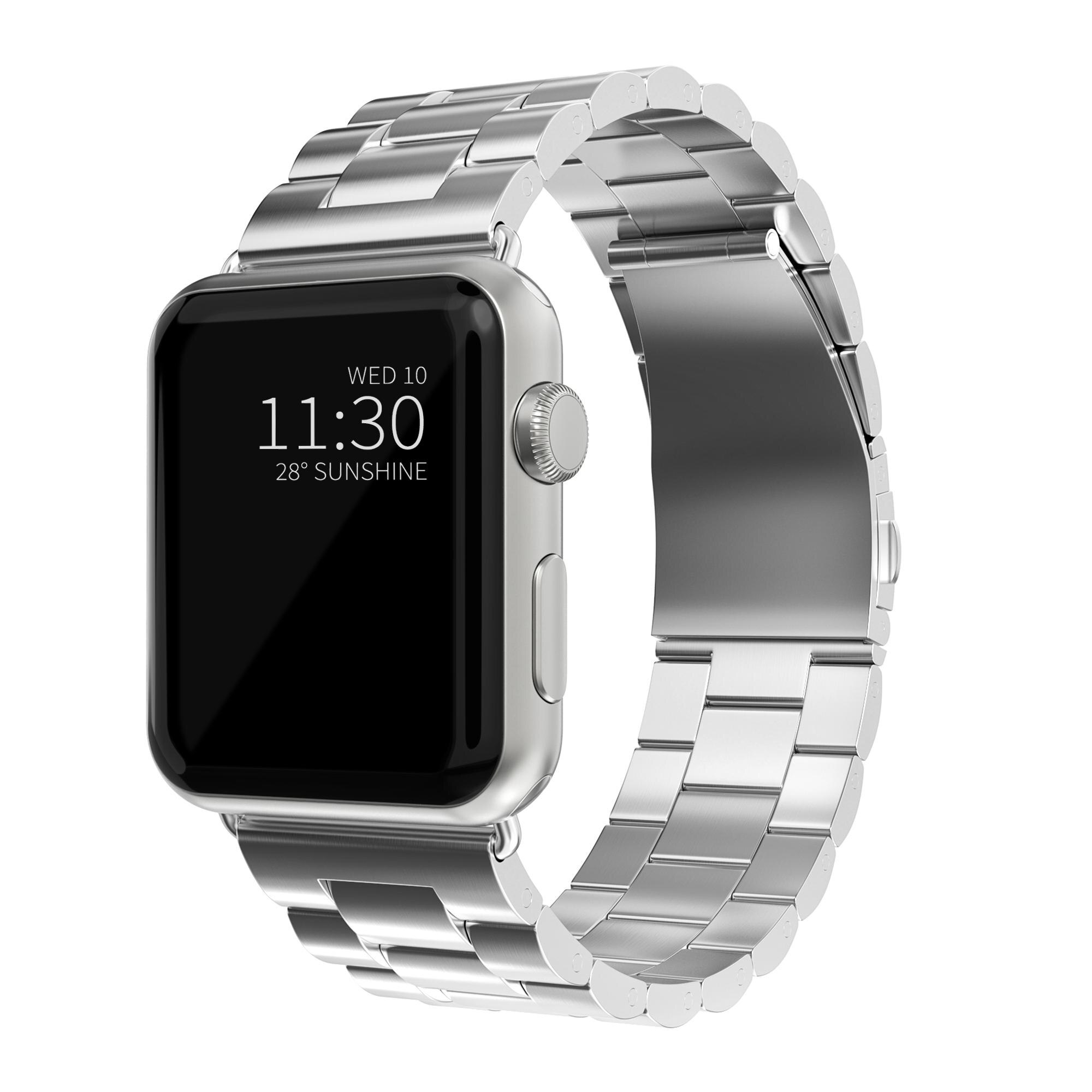 Bracelet en métal Apple Watch Series 8 45mm, Argent