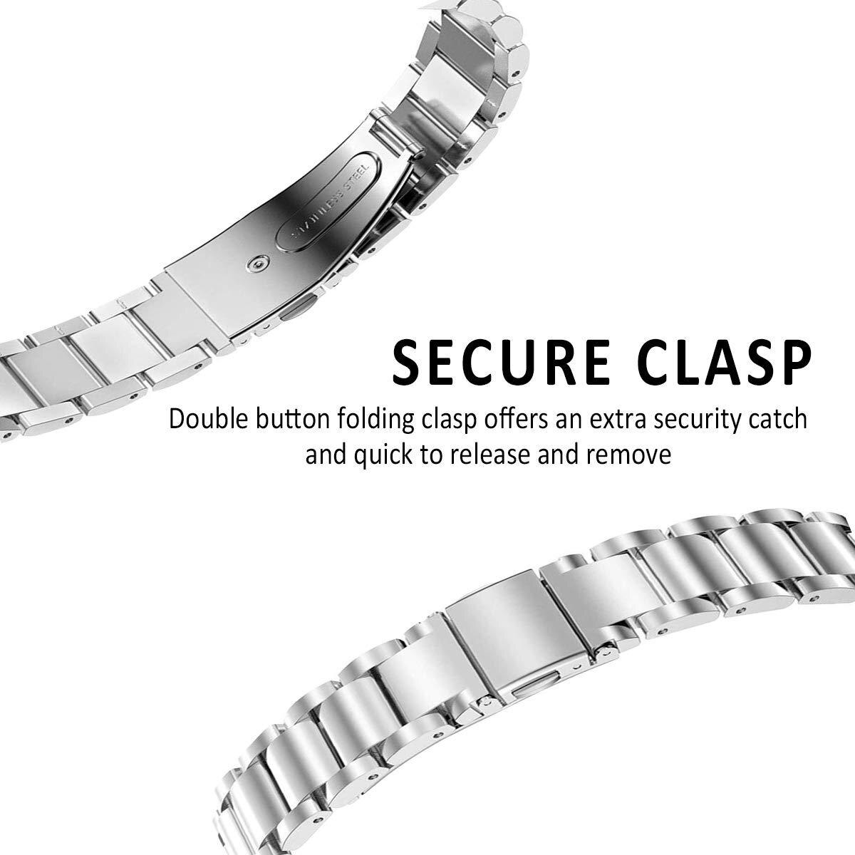 Bracelet en métal Fitbit Inspire/Inspire HR/Inspire 2, Argent