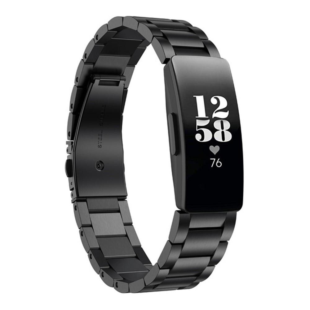 Bracelet en métal Fitbit Inspire/Inspire HR/Inspire 2, Noir