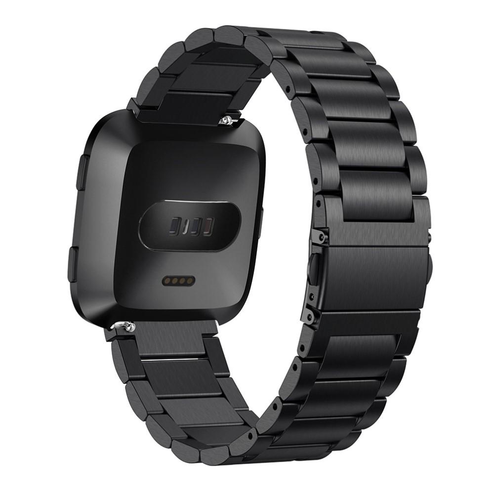 Bracelet en métal Fitbit Versa/Versa Lite/Versa 2 Noir