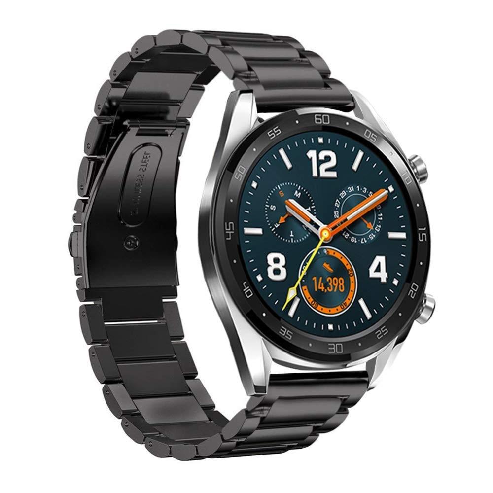 Bracelet en métal Huawei Watch GT 2 46mm/Watch GT 2e/Watch GT, Noir