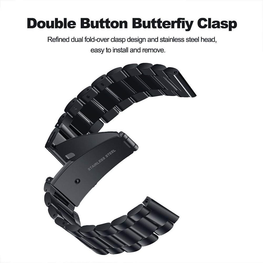 Bracelet en métal Huawei Watch GT 2 46mm/Watch GT 2e/Watch GT, Noir