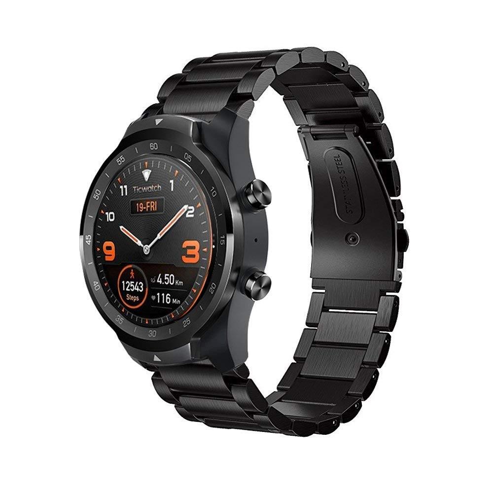 Bracelet en métal Mobvoi Ticwatch Pro/S2/E2 Noir