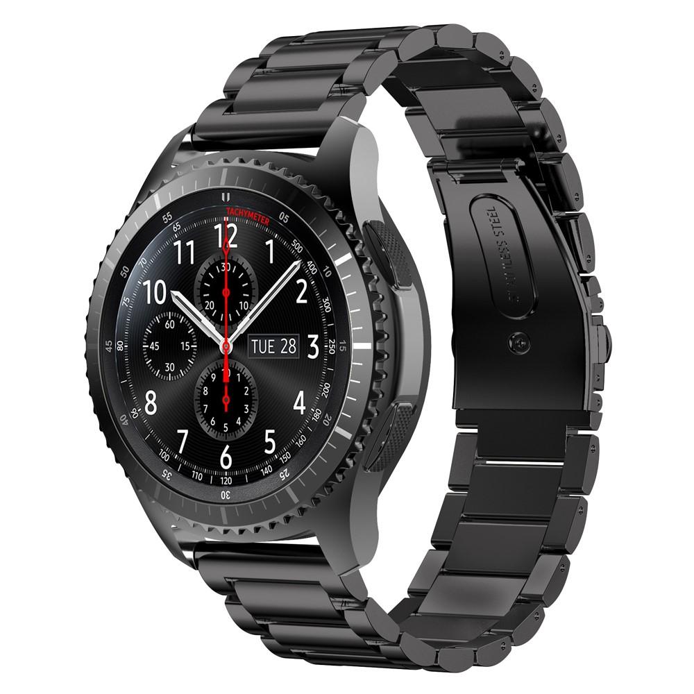 Bracelet en métal Samsung Gear S3 Frontier/S3 Classic Noir