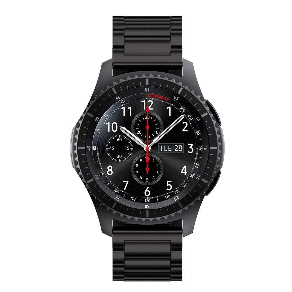 Bracelet en metal Samsung Gear S3 Frontier S3 Classic Noir