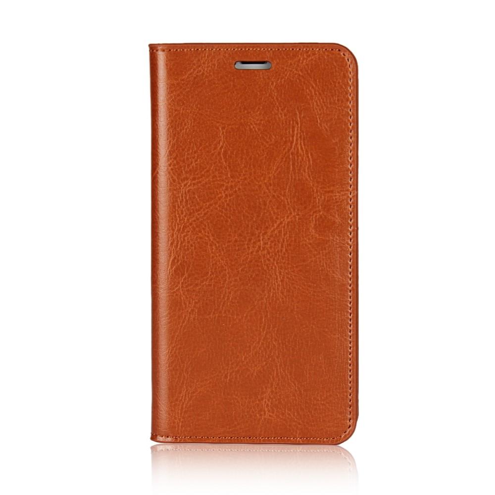 Coque portefeuille en cuir Veritable iPhone X/XS Marron