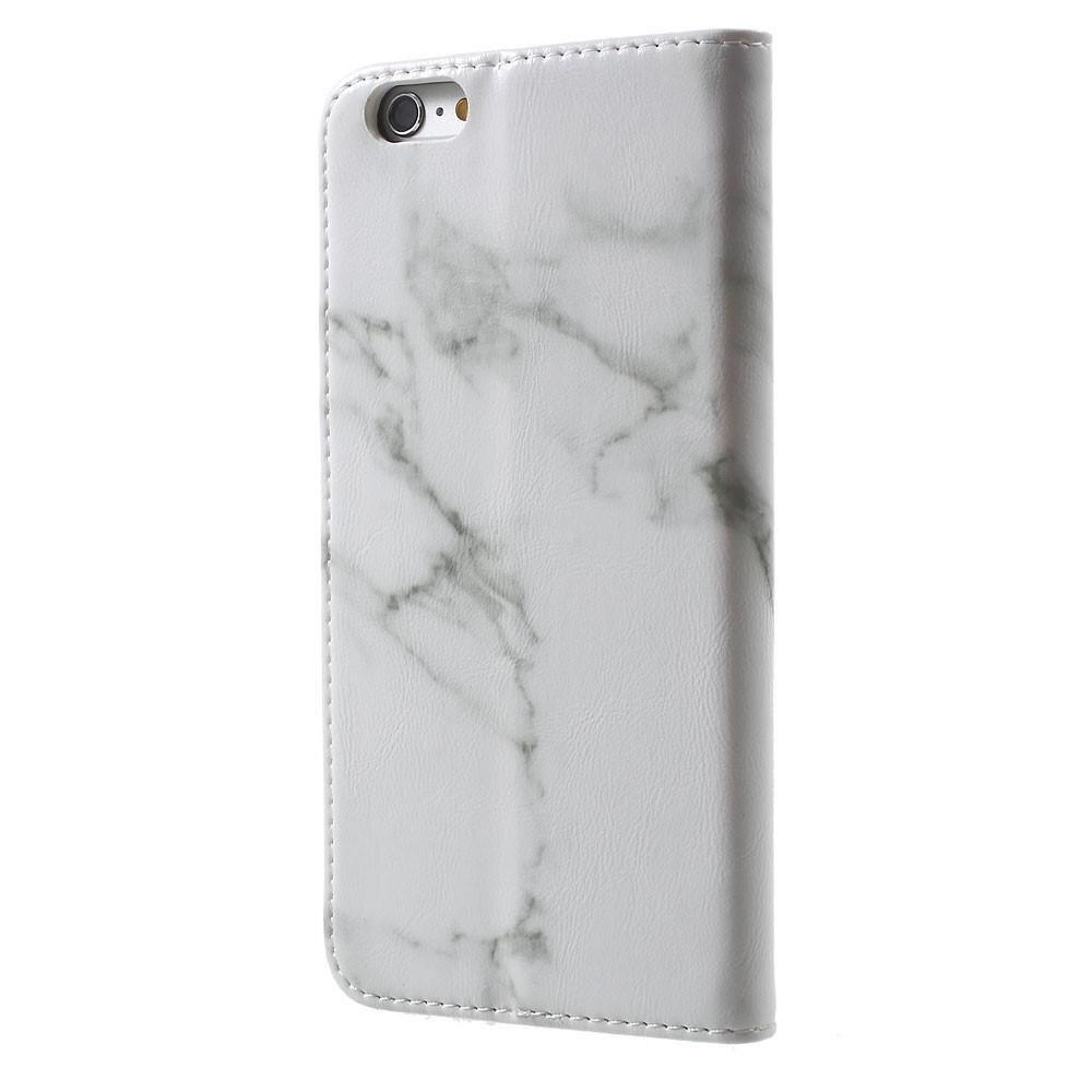 Coque portefeuille iPhone 6/6S Marbre blanc