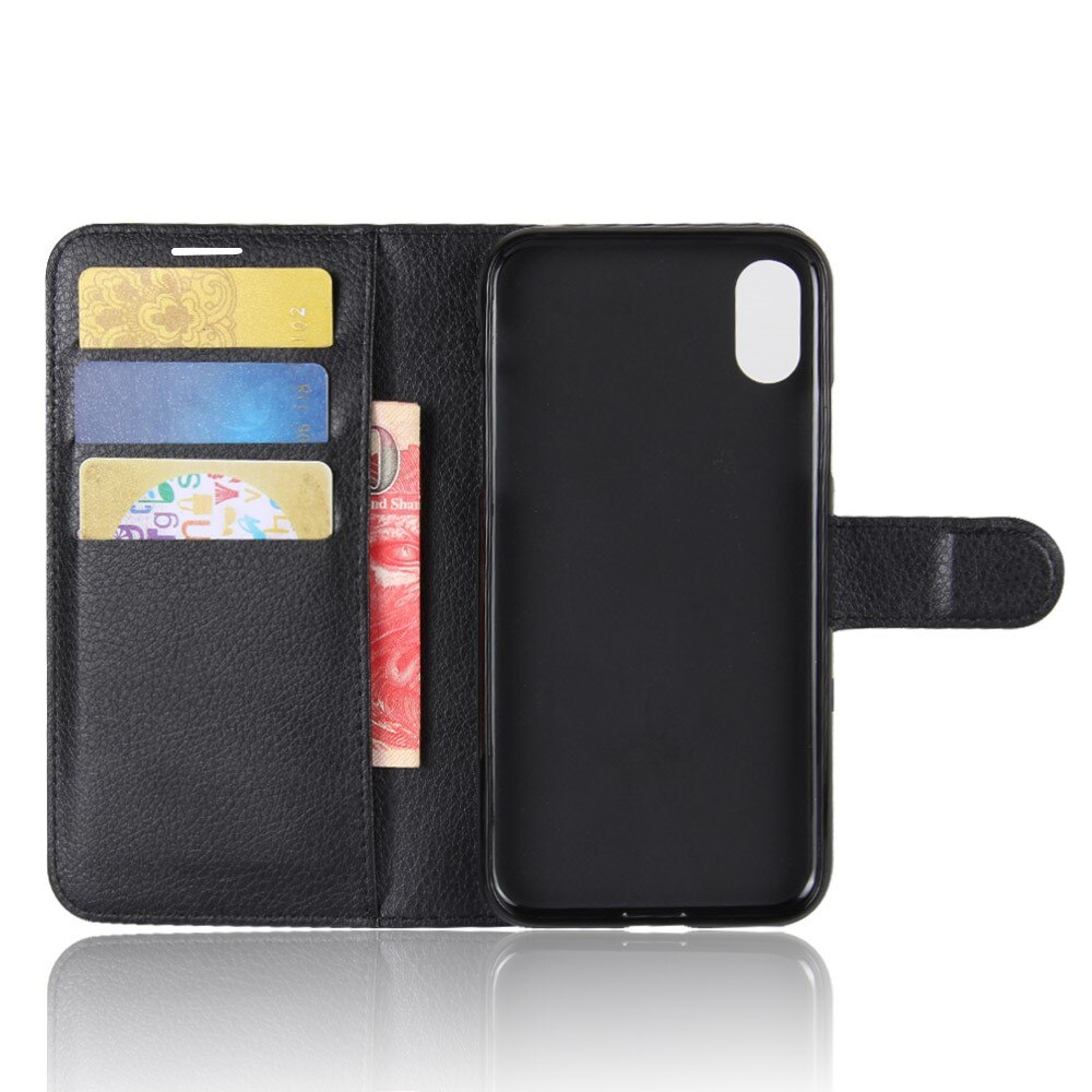 Coque portefeuille iPhone X/XS, Noir