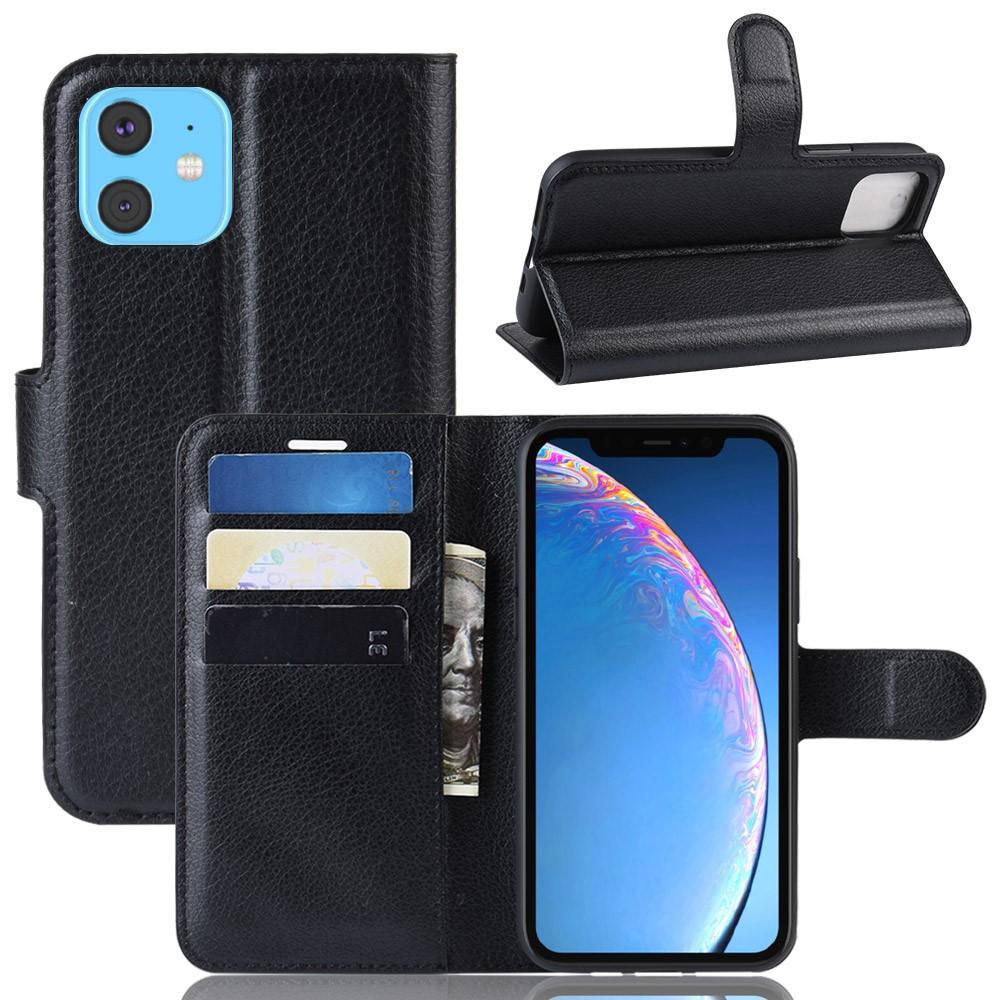 Coque portefeuille iPhone 11, Noir