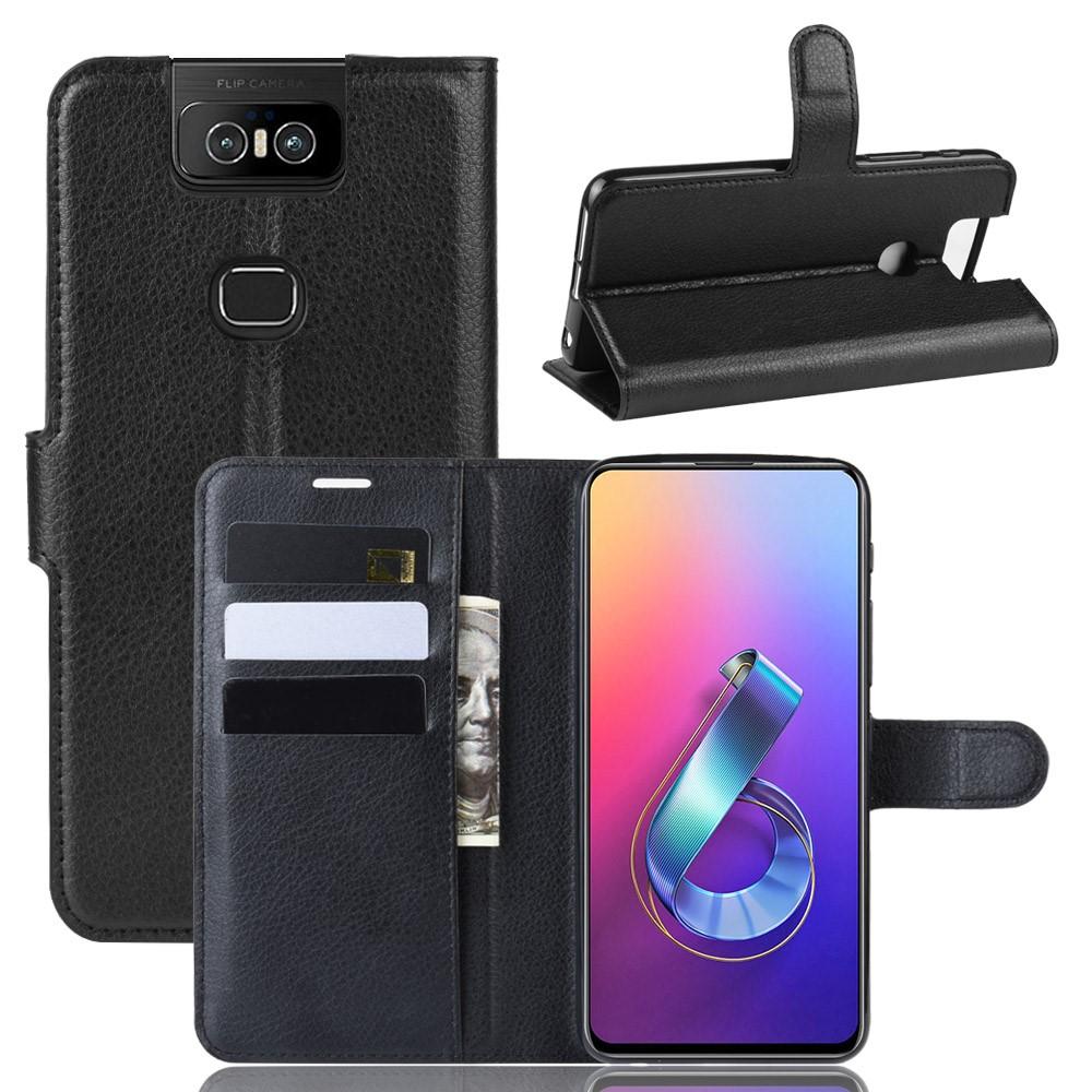 Coque portefeuille Asus ZenFone 6, Noir