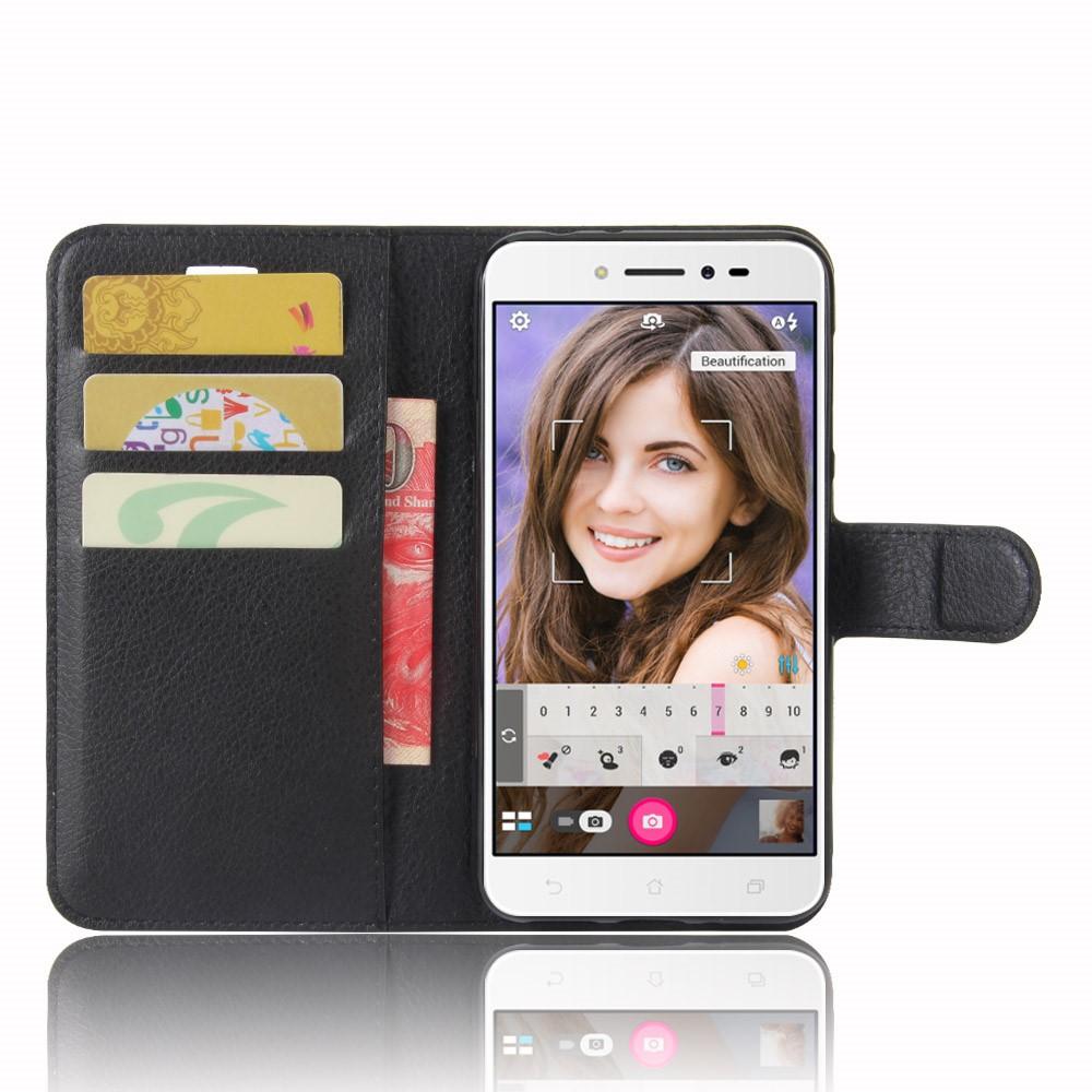 Coque portefeuille Asus ZenFone Live Noir