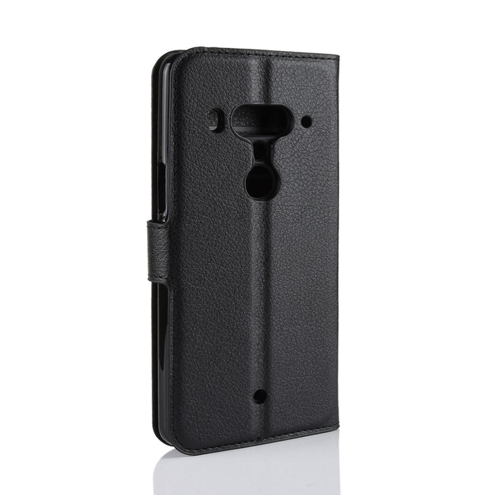 Coque portefeuille HTC U12+, Noir