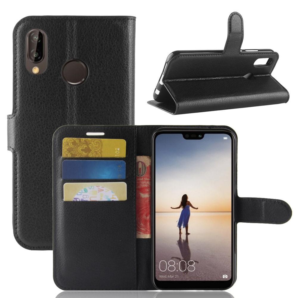 Coque portefeuille Huawei P20 Lite, Noir