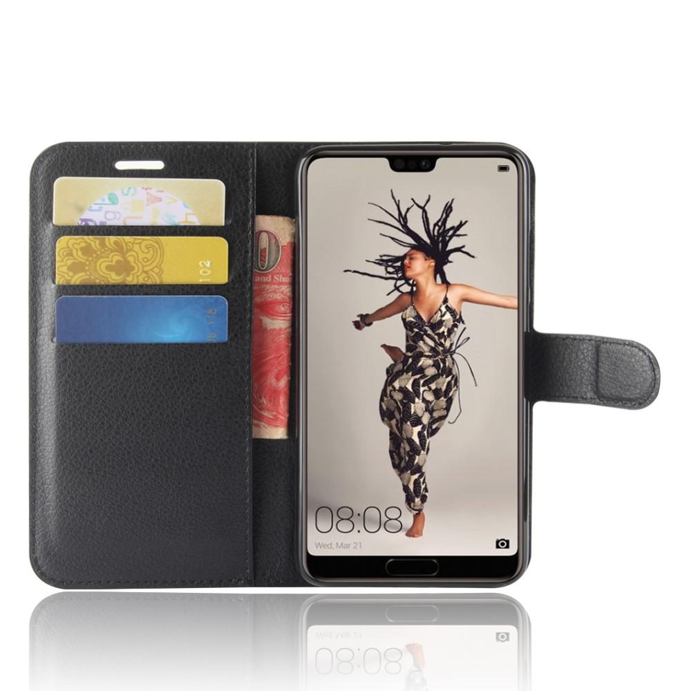 Coque portefeuille Huawei P20, Noir