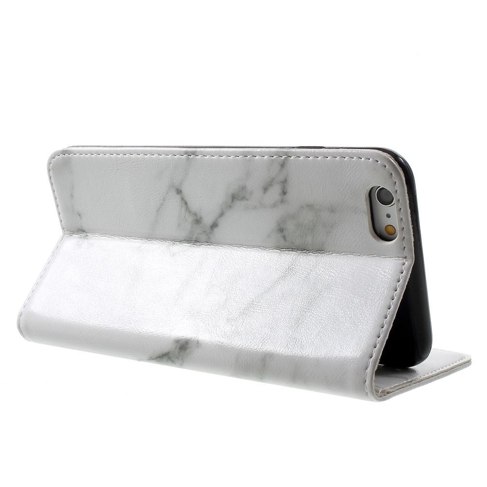 Coque portefeuille iPhone 6 Plus/6S Plus Marbre blanc