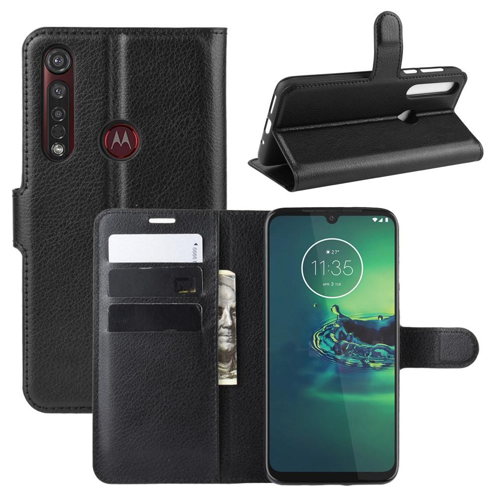 Coque portefeuille Motorola Moto G8 Plus, Noir