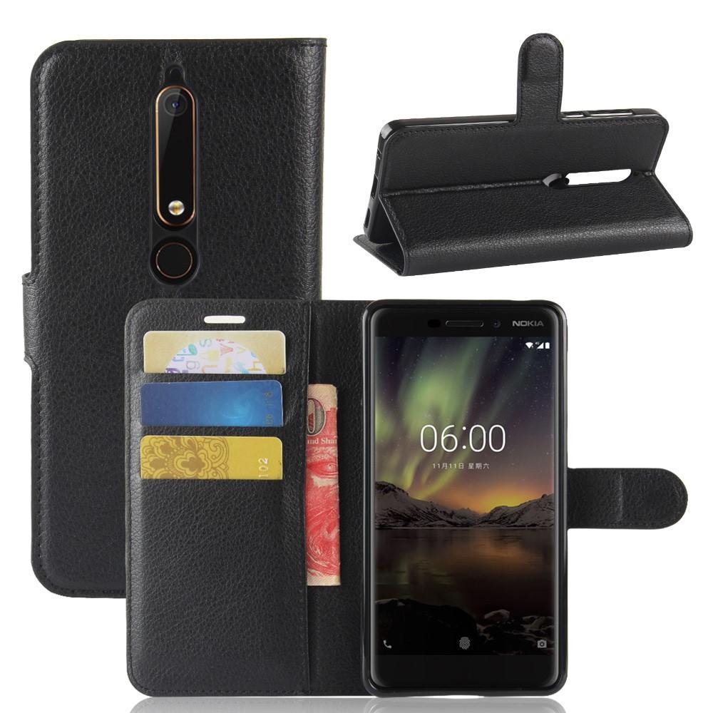 Coque portefeuille Nokia 6.1 2018, Noir