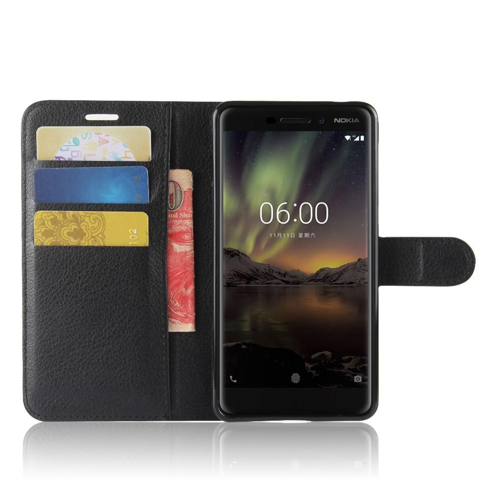 Coque portefeuille Nokia 6.1 2018, Noir