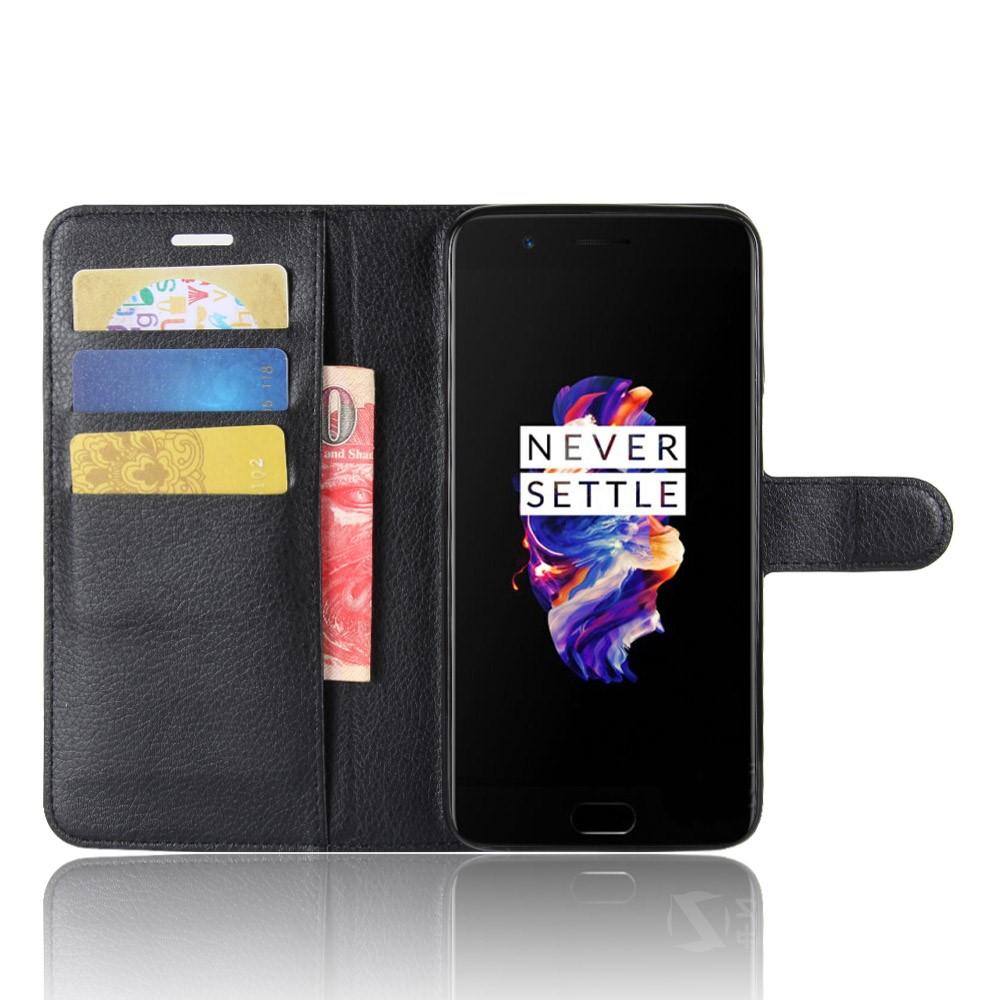 Coque portefeuille  OnePlus 5, Noir