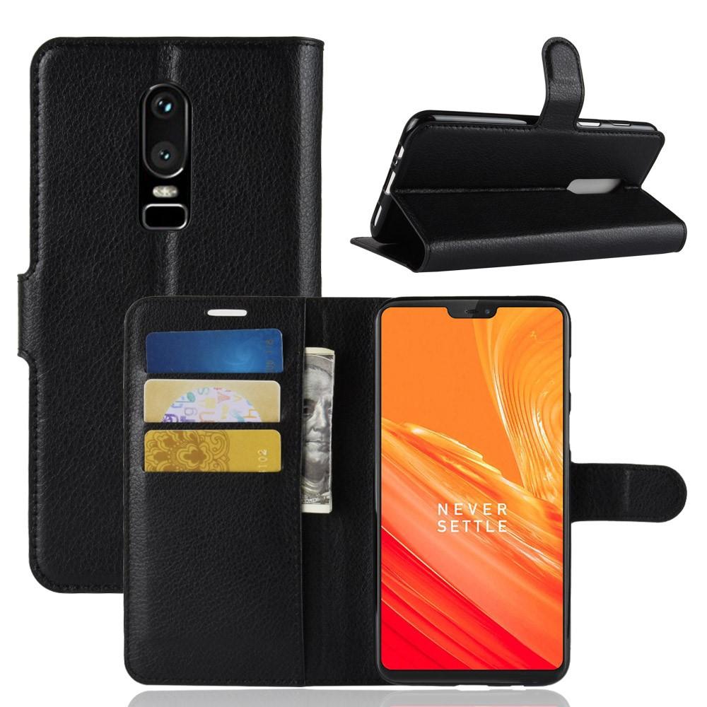 Coque portefeuille  OnePlus 6, Noir