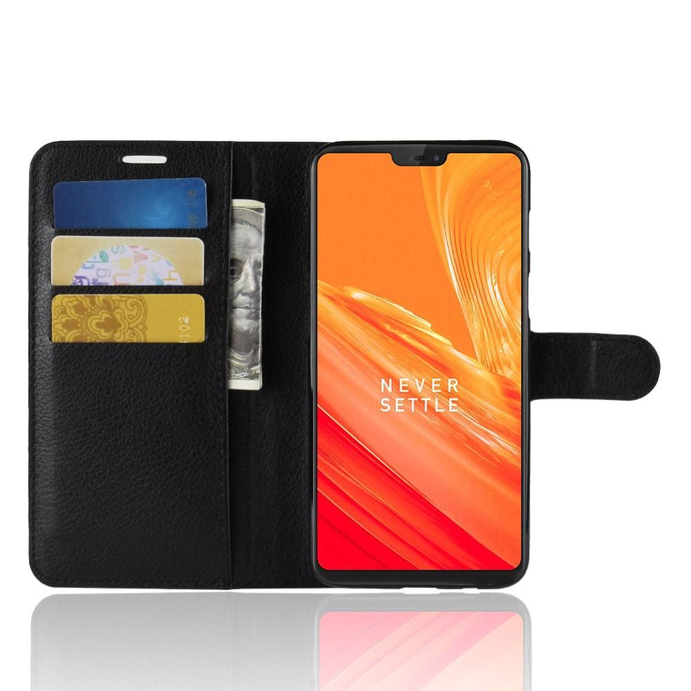Coque portefeuille  OnePlus 6, Noir