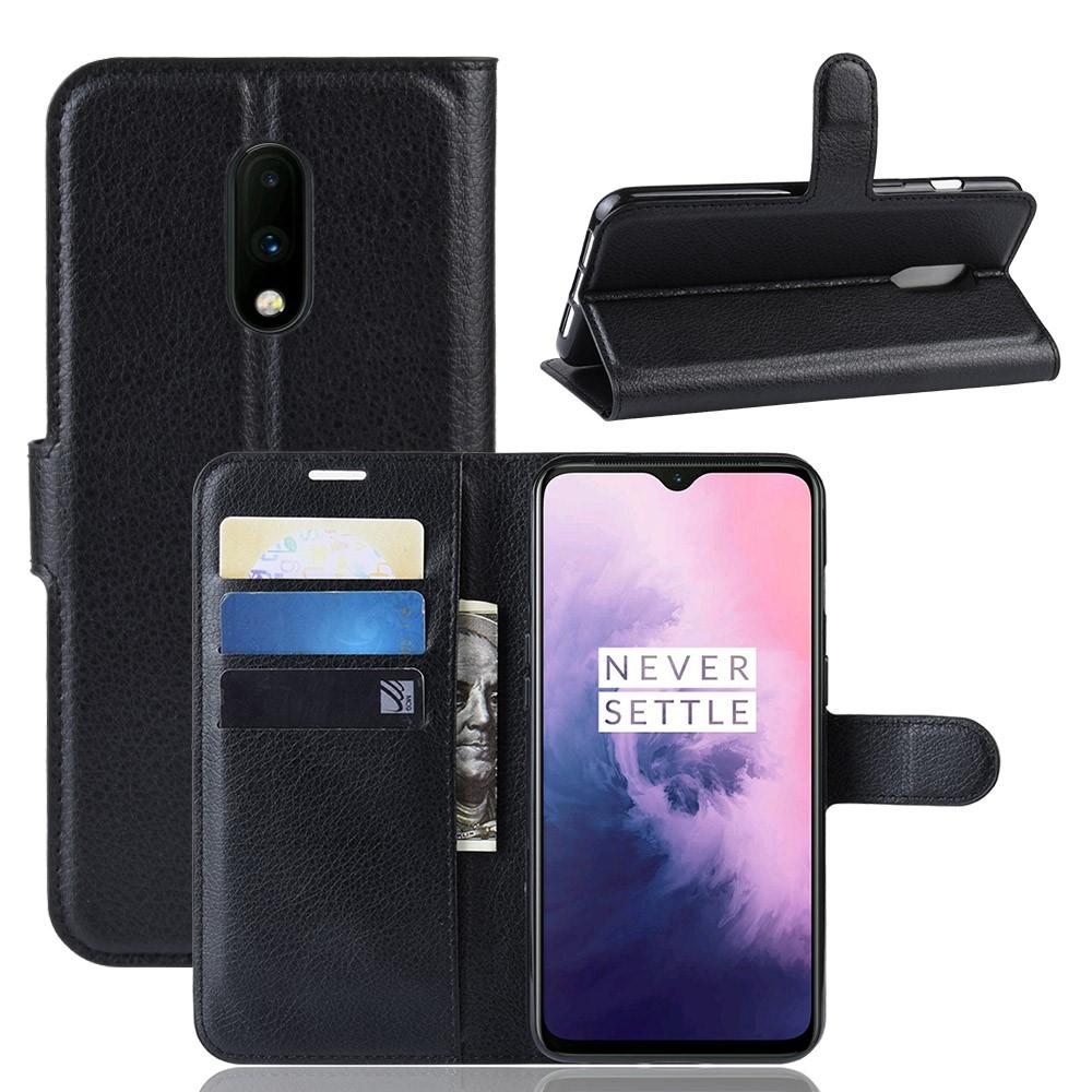 Coque portefeuille OnePlus 7 Noir