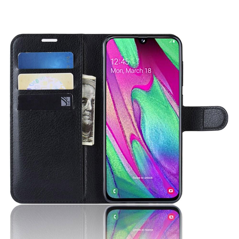 Coque portefeuille Samsung Galaxy A40 Noir