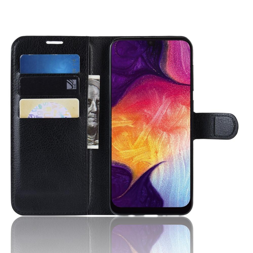 Coque portefeuille Samsung Galaxy A50 Noir