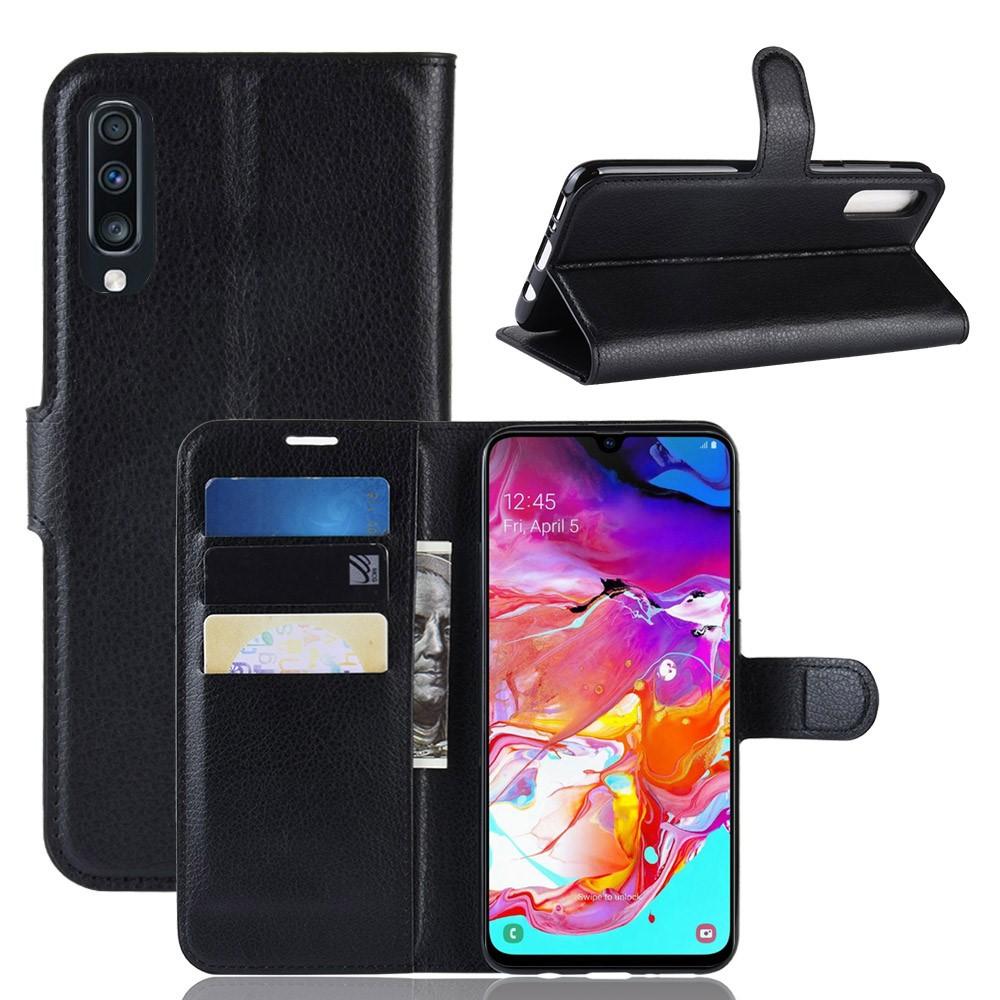 Coque portefeuille Samsung Galaxy A70 Noir