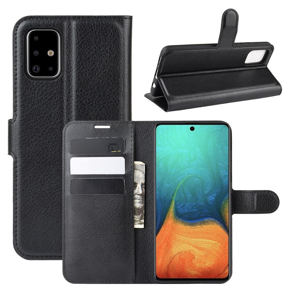 Coque portefeuille Samsung Galaxy A71 Noir