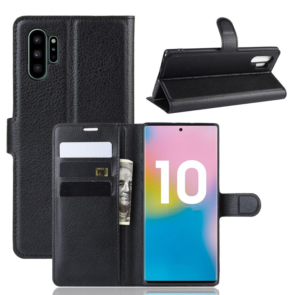 Coque portefeuille Samsung Galaxy Note 10 Plus Noir